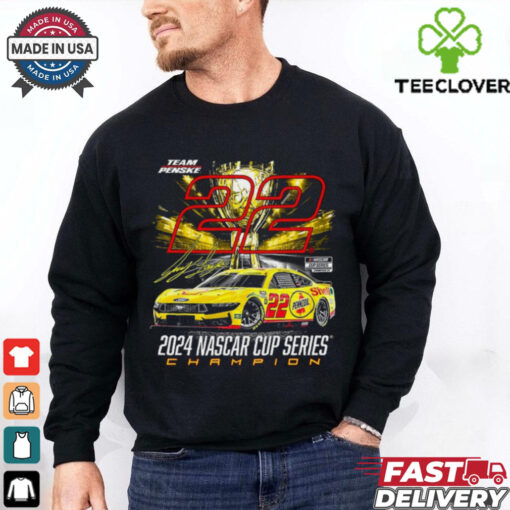 Men’s Team Penske Black Joey Logano 2024 NASCAR Cup Series Champion Long Sleeve T Shirt