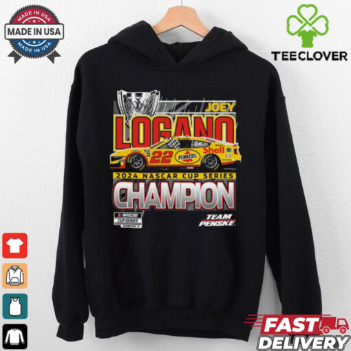 Men’s Team Penske Black Joey Logano 2024 NASCAR Cup Series Champion Official T Shirt