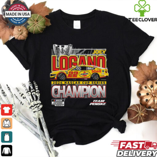 Men’s Team Penske Black Joey Logano 2024 NASCAR Cup Series Champion Official T Shirt