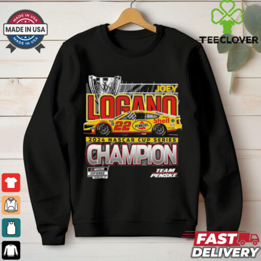 Men’s Team Penske Black Joey Logano 2024 NASCAR Cup Series Champion Official T Shirt