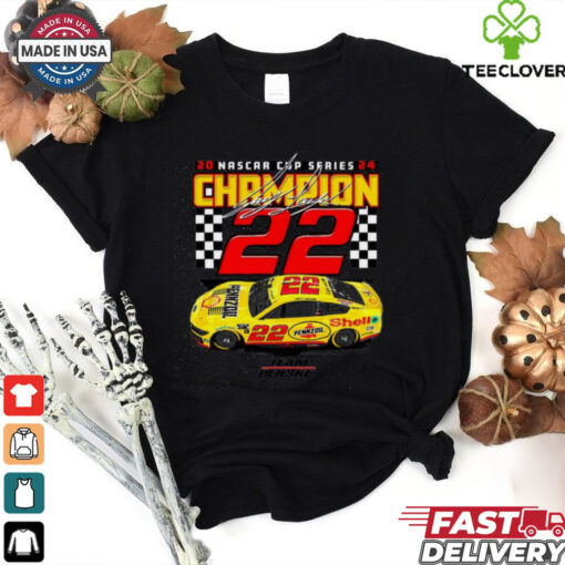 Men’s Team Penske Gray Joey Logano 2024 NASCAR Cup Series Champion Car T Shirt