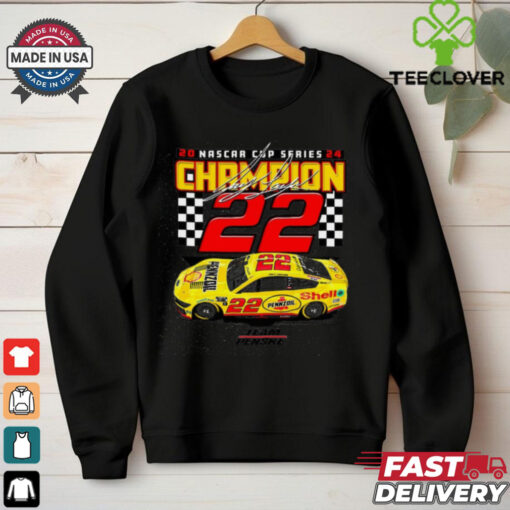 Men’s Team Penske Gray Joey Logano 2024 NASCAR Cup Series Champion Car T Shirt