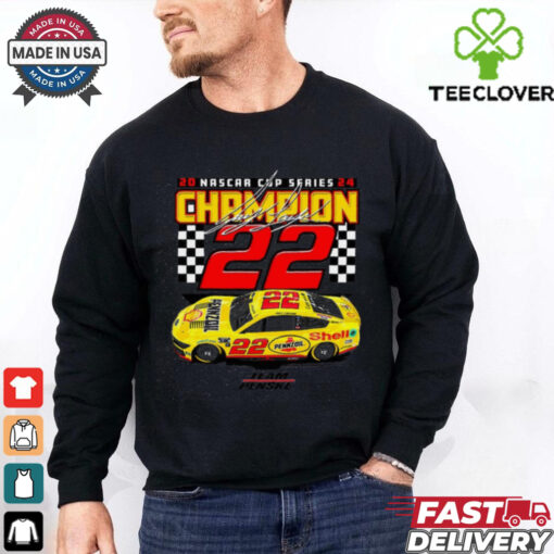 Men’s Team Penske Gray Joey Logano 2024 NASCAR Cup Series Champion Car T Shirt