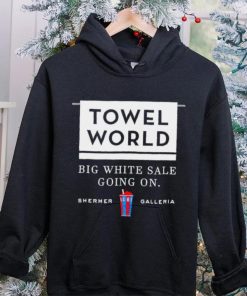 Men’s Towel World big white sale going on shermer galleria shirt