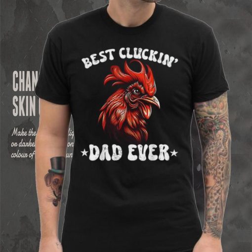 Mens Vintage Father’s Day Chicken Dad Best Cluckin’ Dad Ever Long Sleeve T shirt