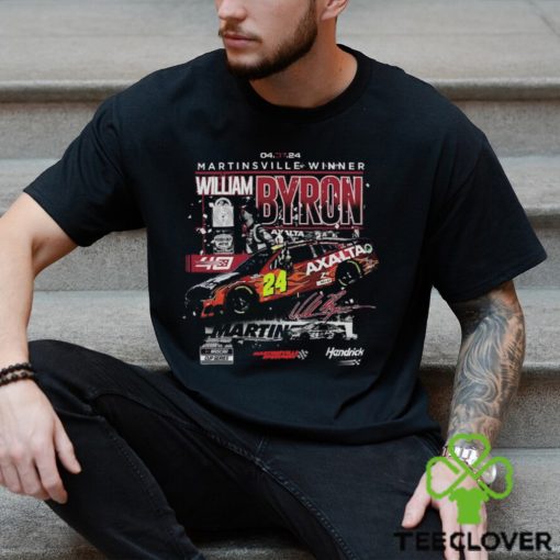 Men’s William Byron Checkered Flag Sports Black 2024 Cook Out 400 Race Win T Shirt