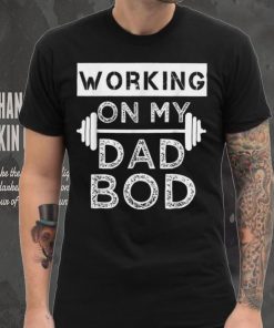 Mens Working On My Dad Bod Funny Fat Dad Gym Father’s Day Crewneck Sweatshirt