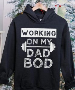 Mens Working On My Dad Bod Funny Fat Dad Gym Father’s Day Crewneck Sweatshirt