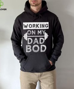 Mens Working On My Dad Bod Funny Fat Dad Gym Father’s Day Crewneck Sweatshirt