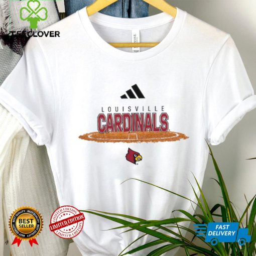 Men’s adidas White Louisville Cardinals Softball Pitcher’s Circle T Shirt