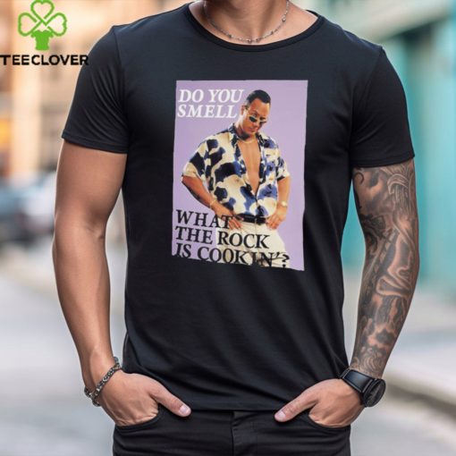 Men’s ripple junction black the rock do you smell what the rock is cookin shirt