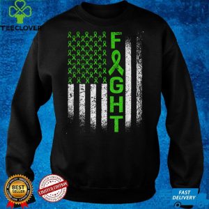 Mental Health Awareness USA Flag Distressed Green Ribbon T Shirt