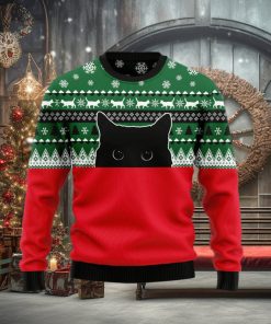 Meow Meow Black Cat Ugly Christmas Sweater Gift Men Women