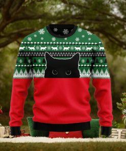 Meow Meow Black Cat Ugly Christmas Sweater Gift Men Women