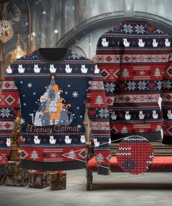 Meowy Catmas 3D Printed Ugly Christmas Sweater