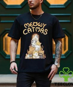 Meowy Catmas Cat Christmas Tree T Shirt