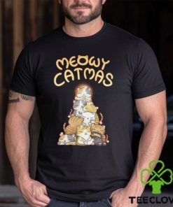 Meowy Catmas Cat Christmas Tree T Shirt