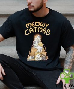 Meowy Catmas Cat Christmas Tree T Shirt