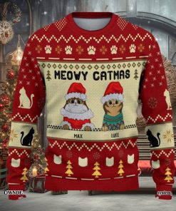 Meowy Catmas Christmas Ugly Christmas Holiday Sweater