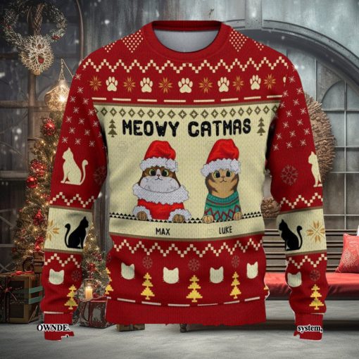 Meowy Catmas Christmas Ugly Christmas Holiday Sweater