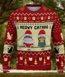 Meowy Catmas Christmas Ugly Christmas Holiday Sweater