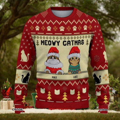 Meowy Catmas Christmas Ugly Christmas Holiday Sweater