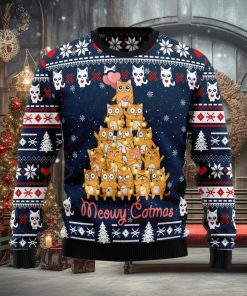 Meowy Catmas Ugly Christmas Sweater Xmas Gift 3D Christmas Sweater