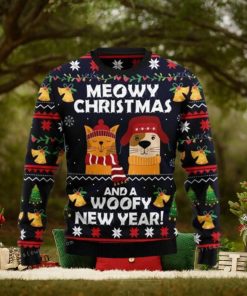 Meowy Christmas And Woofy New Year Ugly Sweater Party