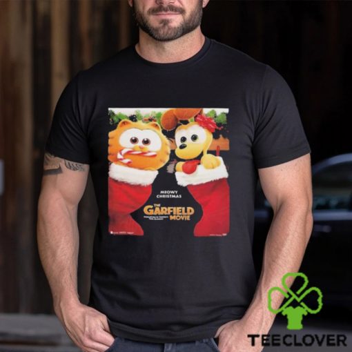 Meowy Christmas The Garfield Movie Poster T Shirt