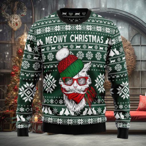 Meowy Tacky Outfit Ugly Christmas Sweater Thankgiving Gift Men Women
