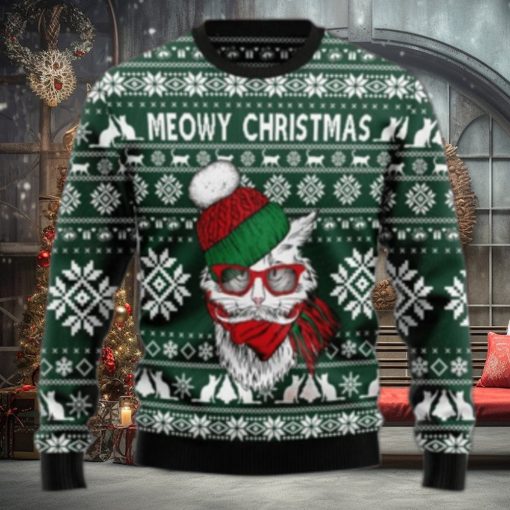 Meowy Ugly Sweater Best Gift For Christmas