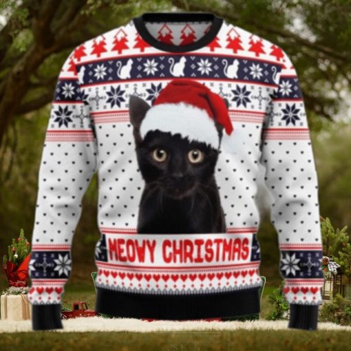 Meowy Ugly Sweater For Christmas