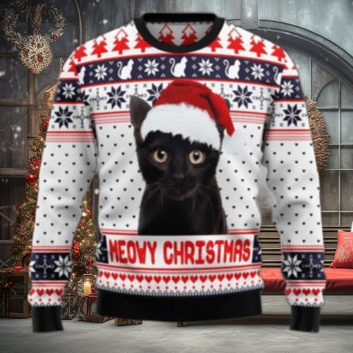 Meowy Ugly Sweater For Christmas