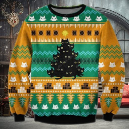 Meowy Ugly Sweater Gift For Christmas