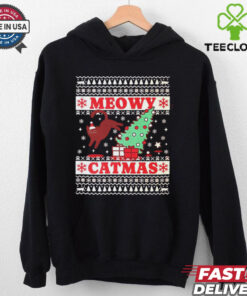 Meowy catmas ugly Christmas cat shirt