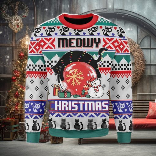 Meoy Christmas Cat Lover Ugly Christmas Sweater Xmas Gift Men And Women Christmas Sweater