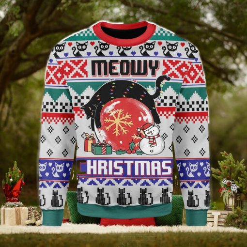 Meoy Christmas Cat Lover Ugly Christmas Sweater Xmas Gift Men And Women Christmas Sweater