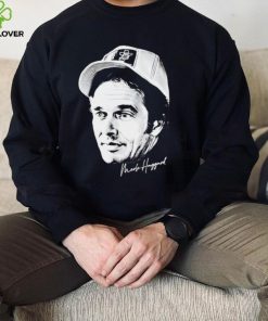 Merle Haggard face signature retro shirt 1 Merle Haggard face signature retro shirt