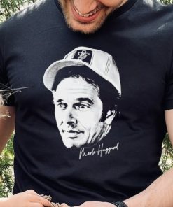 Merle Haggard face signature retro shirt 2 Merle Haggard face signature retro shirt