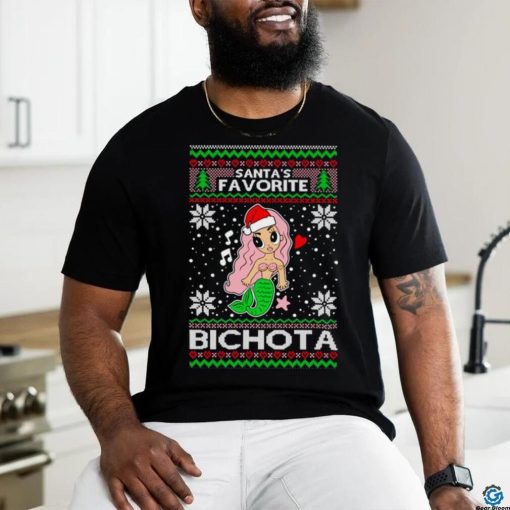 Mermaid Santa’s favorite bichota Ugly Christmas hoodie, sweater, longsleeve, shirt v-neck, t-shirt