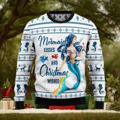 Mermaid Wishes Mermaid Lover Ugly Christmas Sweater