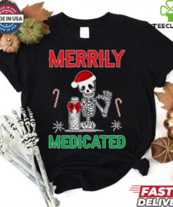 Merrily Medicated Retro Sarcasm Chronic Pain T Shirt