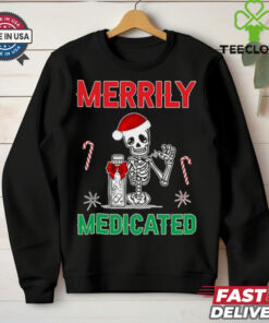 Merrily Medicated Retro Sarcasm Chronic Pain T Shirt