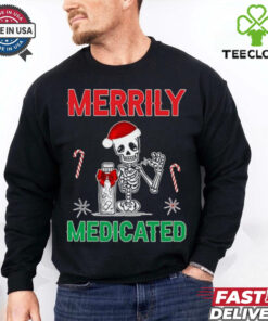 Merrily Medicated Retro Sarcasm Chronic Pain T Shirt