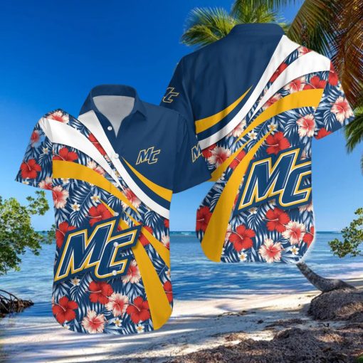 Merrimack Warriors 3D Hawaiian Shirt Hibiscus Sport Style NCAA Men And Women Gift For Fans