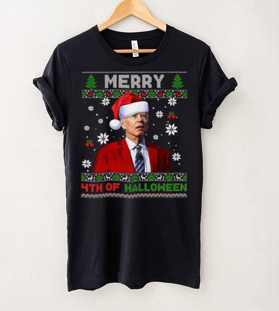 Merry 4Th Of Halloween Funny Biden Christmas T Shirt Merry 4Th Of Halloween Funny Biden Christmas T Shirt