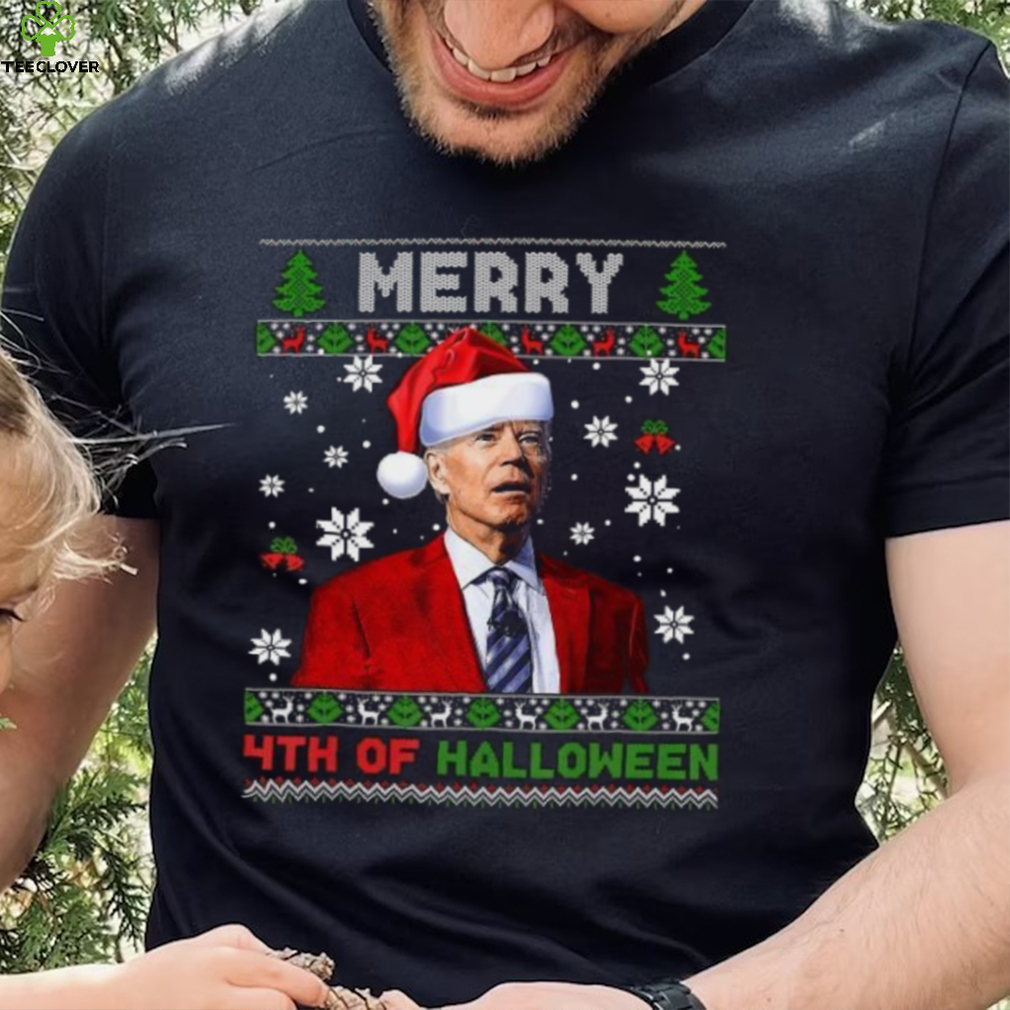 Merry 4Th Of Halloween Funny Biden Christmas T Shirt Merry 4Th Of Halloween Funny Biden Christmas T Shirt
