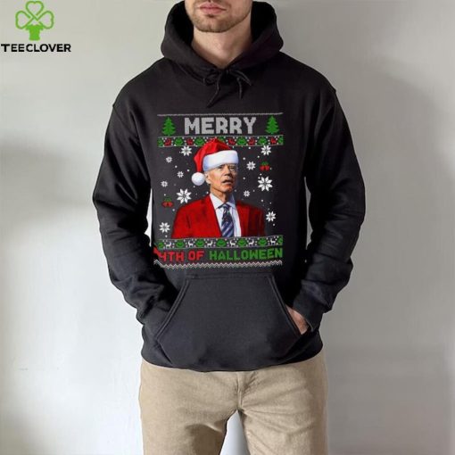 Merry 4Th Of Halloween Funny Biden Christmas T Shirt