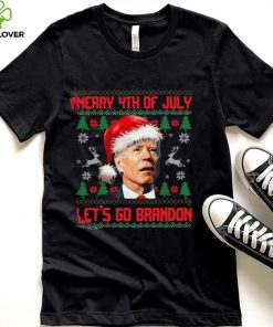 Merry 4th Of July Let's Go Brandon Ugly Christmas Sweater Sweatshirt