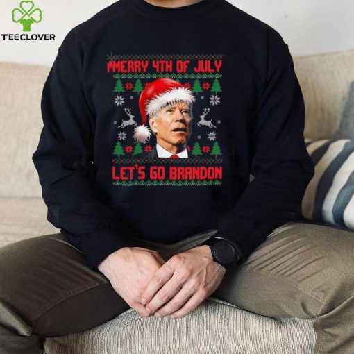 Merry 4th Of July Let’s Go Brandon Ugly Christmas Sweater Sweatshirt